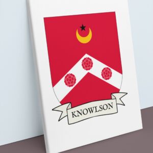 Knowlson Coat of Arms Canvas Wall Art