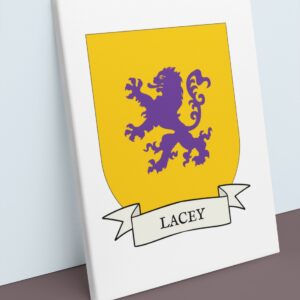 Lacey Coat of Arms Canvas Wall Art