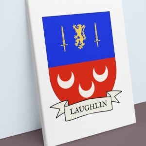 Laughlin Coat of Arms Canvas Wall Art