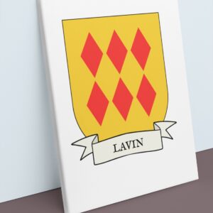Lavin Coat of Arms Canvas Wall Art