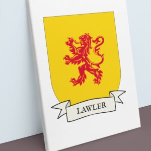 Lawler Coat of Arms Canvas Wall Art