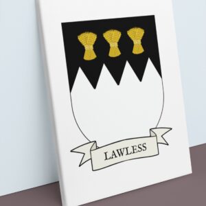 Lawless Coat of Arms Canvas Wall Art