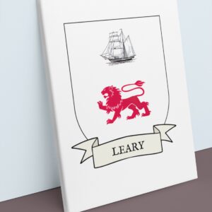 Leary Coat of Arms Canvas Wall Art