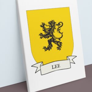 Lee Coat of Arms Canvas Wall Art