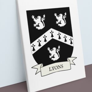 Lyons Coat of Arms Canvas Wall Art