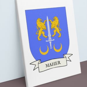 Maher Coat of Arms Canvas Wall Art