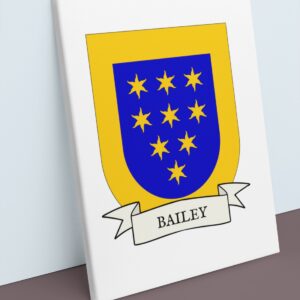 Bailey Coat of Arms Canvas Wall Art