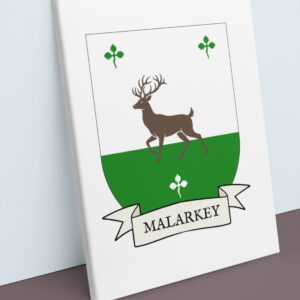 Malarkey Coat of Arms Canvas Wall Art