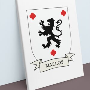 Malloy Coat of Arms Canvas Wall Art