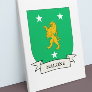 Malone Coat of Arms Canvas Wall Art