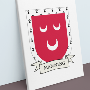 Manning Coat of Arms Canvas Wall Art