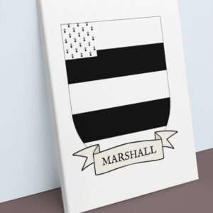 Marshall Coat of Arms Canvas Wall Art