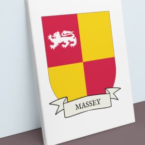 Massey Coat of Arms Canvas Wall Art