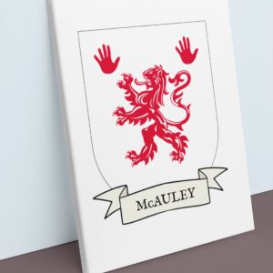 McAuley Coat of Arms Canvas Wall Art