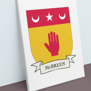 McBreen Coat of Arms Canvas Wall Art