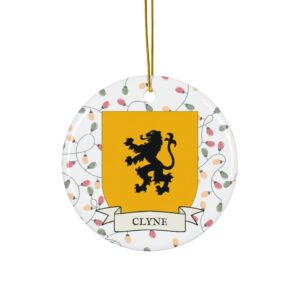 Clyne Family Coat of Arms Christmas Tree Ornament