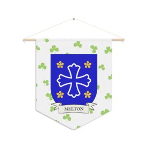 Melton Family Coat of Arms Indoor Pennant