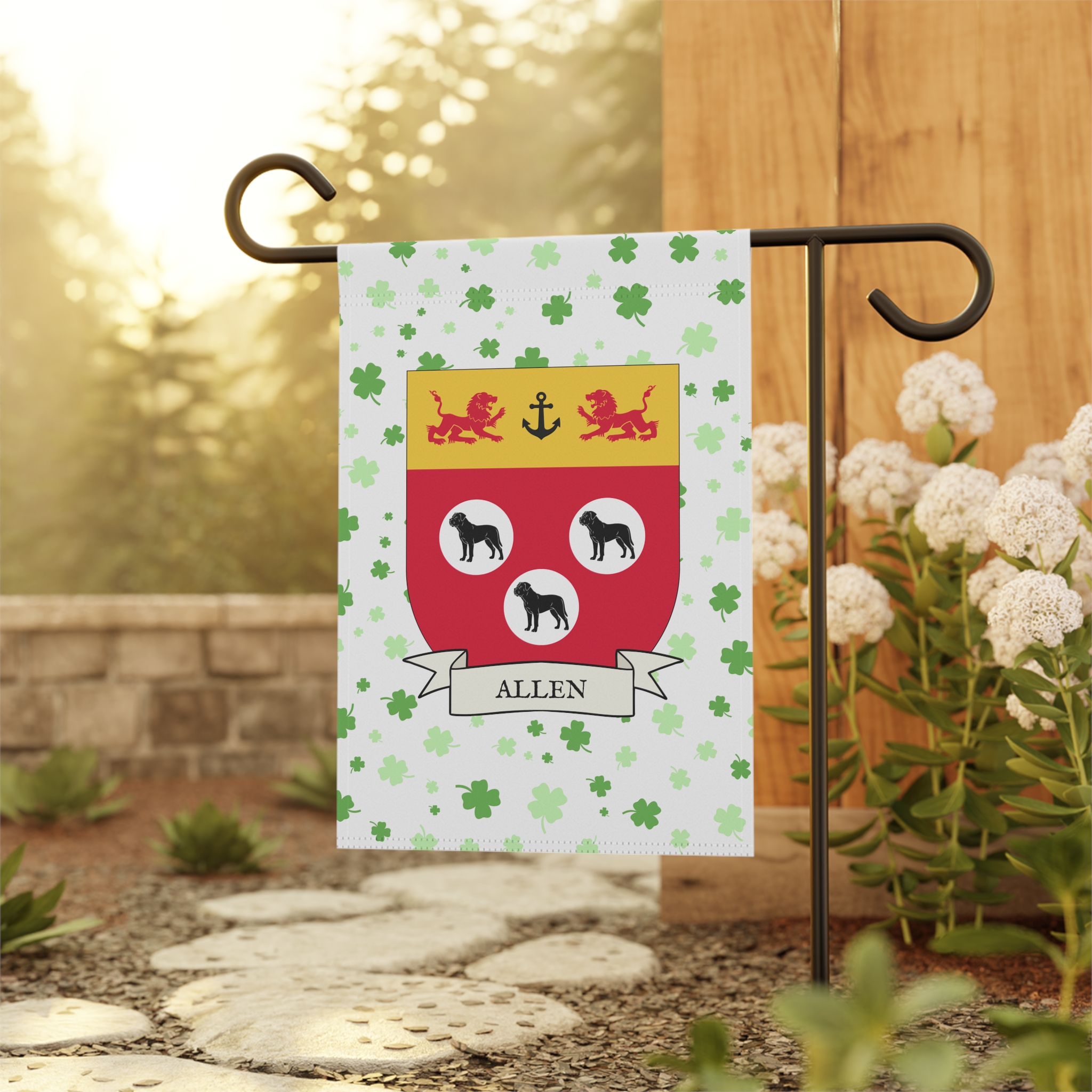 Allen Family Coat of Arms Garden Banner - Image 2