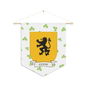 Clyne Family Coat of Arms Indoor Pennant