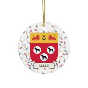 Allen Family Coat of Arms Christmas Tree Ornament
