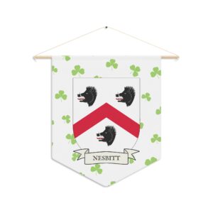 Nesbitt Family Coat of Arms Indoor Pennant