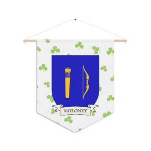 Moloney Family Coat of Arms Indoor Pennant