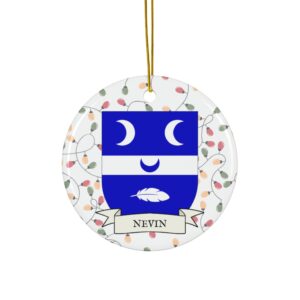 Nevin Family Coat of Arms Christmas Tree Ornament