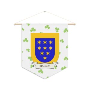 Bailey Family Coat of Arms Indoor Pennant