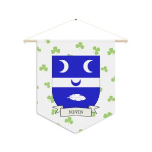Nevin Family Coat of Arms Indoor Pennant