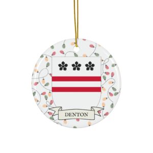 Denton Family Coat of Arms Christmas Tree Ornament