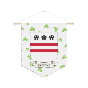 Denton Family Coat of Arms Indoor Pennant
