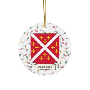 Dennehy Family Coat of Arms Christmas Tree Ornament