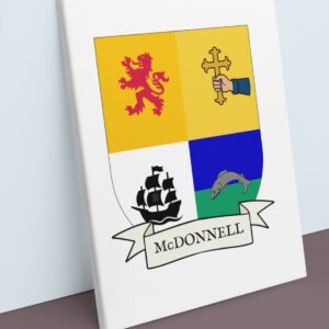McDonnell Coat of Arms Canvas Wall Art