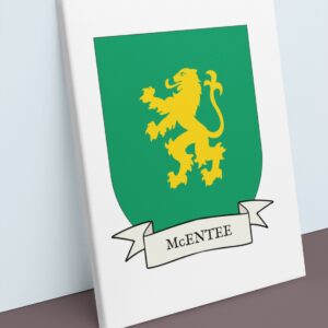 McEntee Coat of Arms Canvas Wall Art