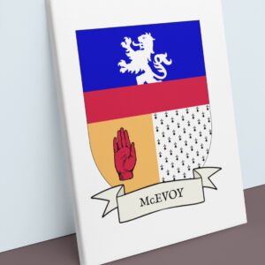 McEvoy Coat of Arms Canvas Wall Art