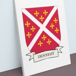 Dennehy Coat of Arms Canvas Wall Art