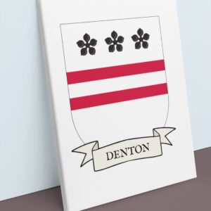 Denton Coat of Arms Canvas Wall Art