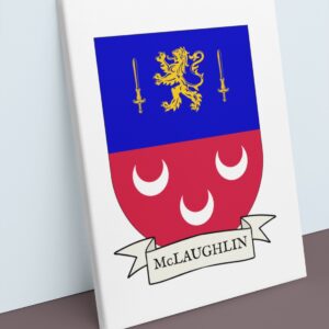 McLaughlin Coat of Arms Canvas Wall Art