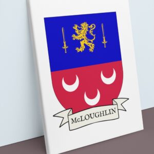 McLoughlin Coat of Arms Canvas Wall Art