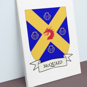 McQuaid Coat of Arms Canvas Wall Art