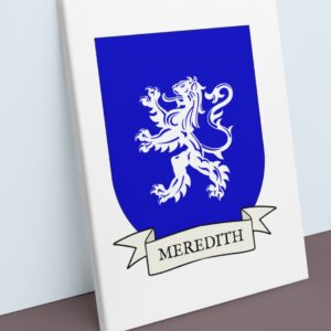 Meredith Coat of Arms Canvas Wall Art