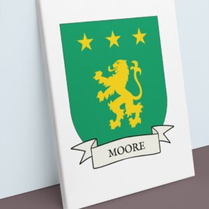 Moore Coat of Arms Canvas Wall Art