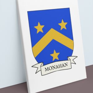 Copy of Monahan Coat of Arms Canvas Wall Art