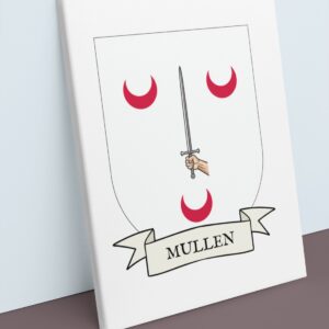Mullen Coat of Arms Canvas Wall Art