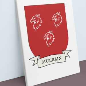 Mulrain Coat of Arms Canvas Wall Art