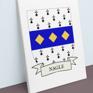 Nagle Coat of Arms Canvas Wall Art