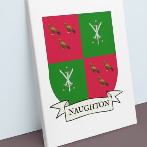 Naughton Coat of Arms Canvas Wall Art