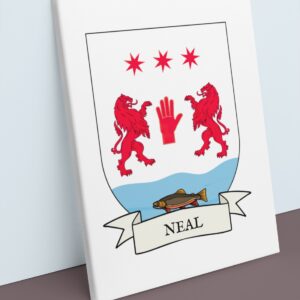 Neal Coat of Arms Canvas Wall Art