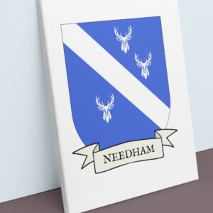 Needham Coat of Arms Canvas Wall Art