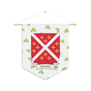 Denney Family Coat of Arms Indoor Pennant